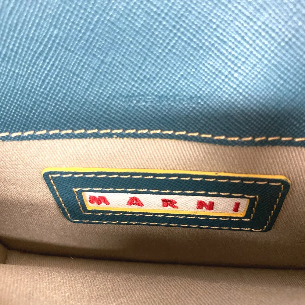 MARNI Shoulder Bag leather green trunk Women Used