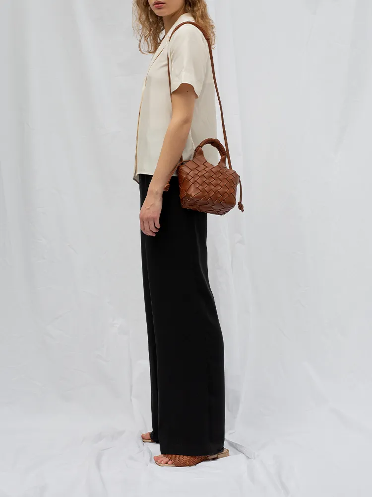 MISU MINI Rose Raffia Crossbody bag