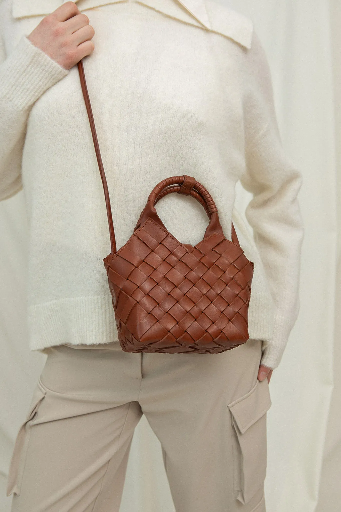 MISU MINI Umber Nubuck Crossbody bag