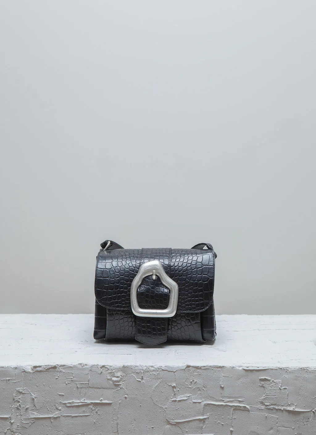 NAMI MINI Black Croco Crossbody bag