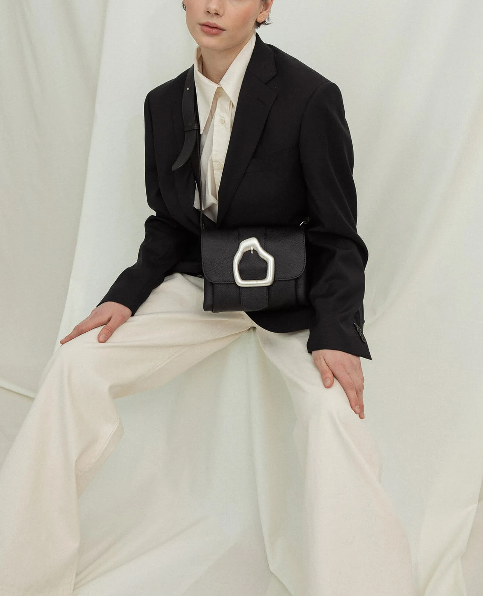 NAMI MINI Black Croco Crossbody bag