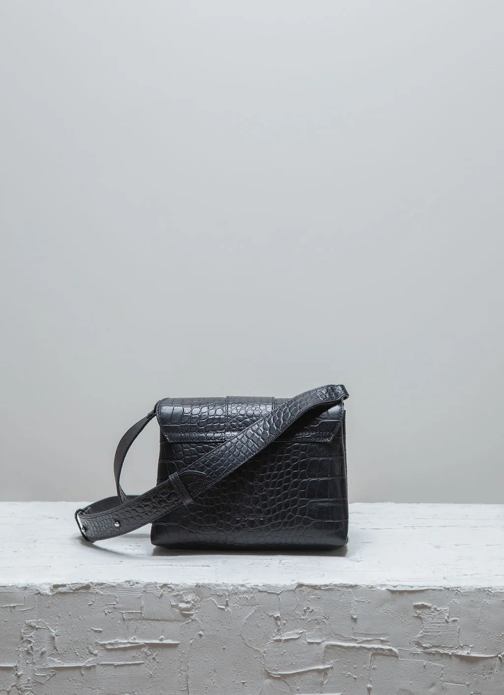 NAMI MINI Black Croco Crossbody bag
