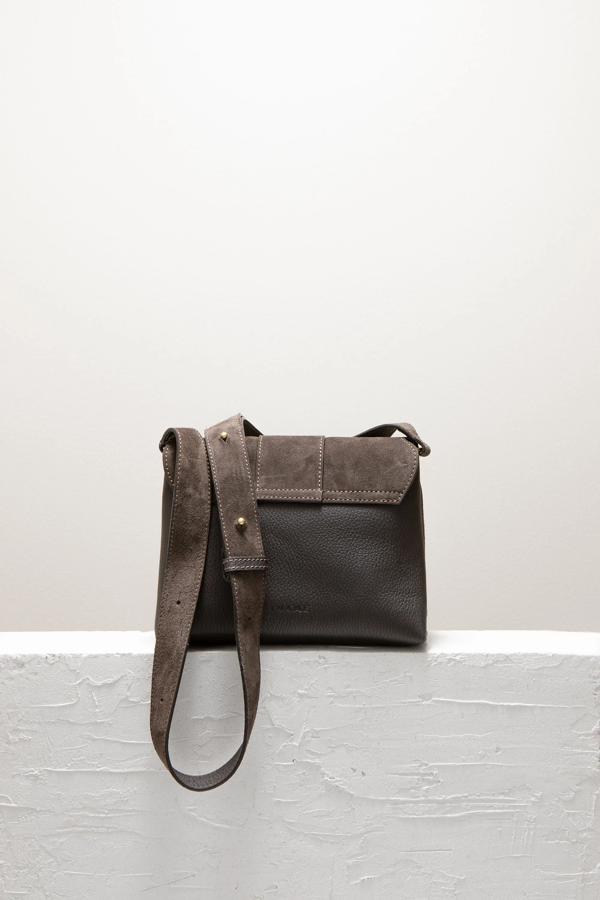 NAMI MINI Ebony Suede Crossbody bag