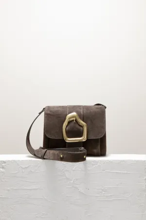 NAMI MINI Ebony Suede Crossbody bag