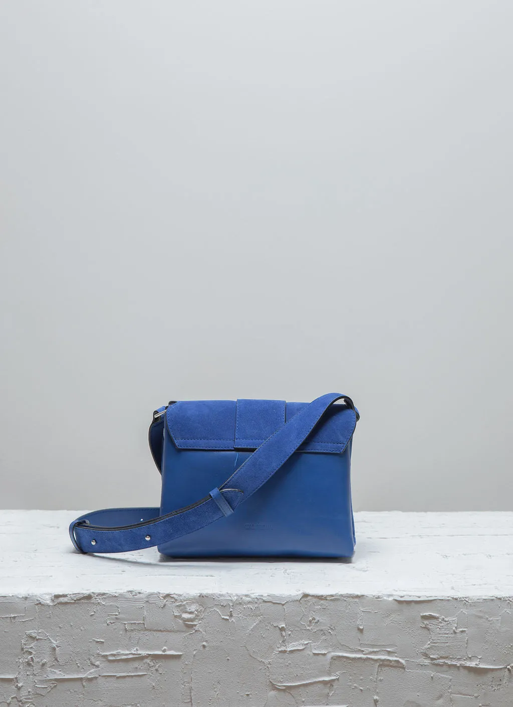NAMI MINI Klein Blue Suede Crossbody bag