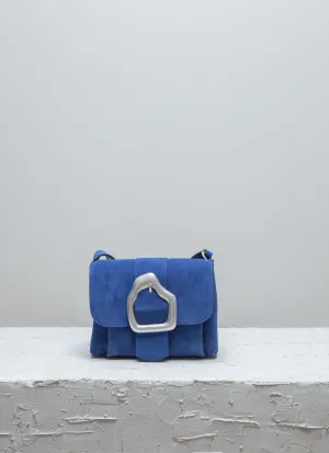NAMI MINI Klein Blue Suede Crossbody bag