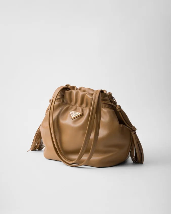 Nappa leather shoulder bag