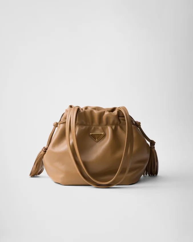 Nappa leather shoulder bag