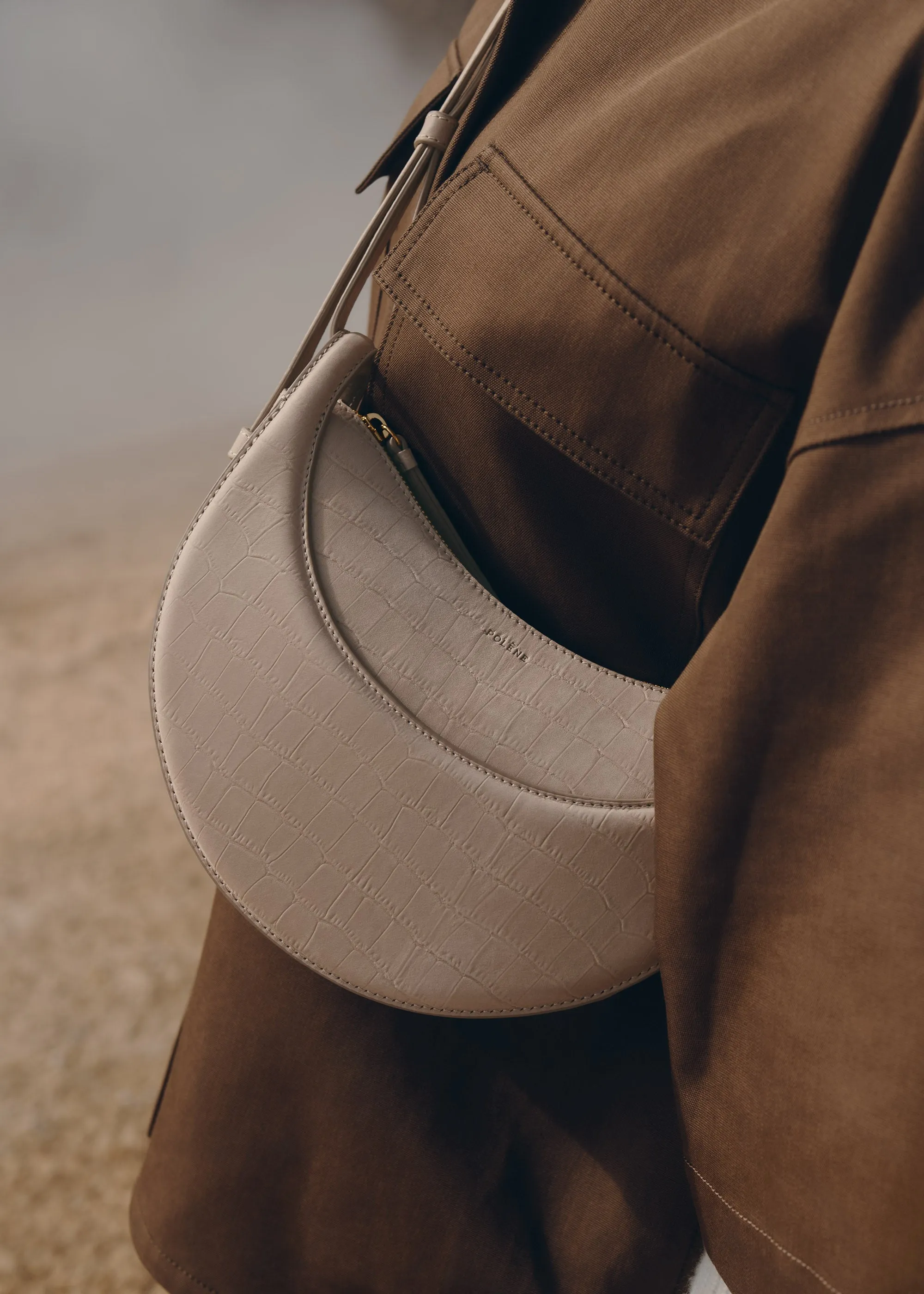 Numro Dix - Crocodile Nubuck Taupe