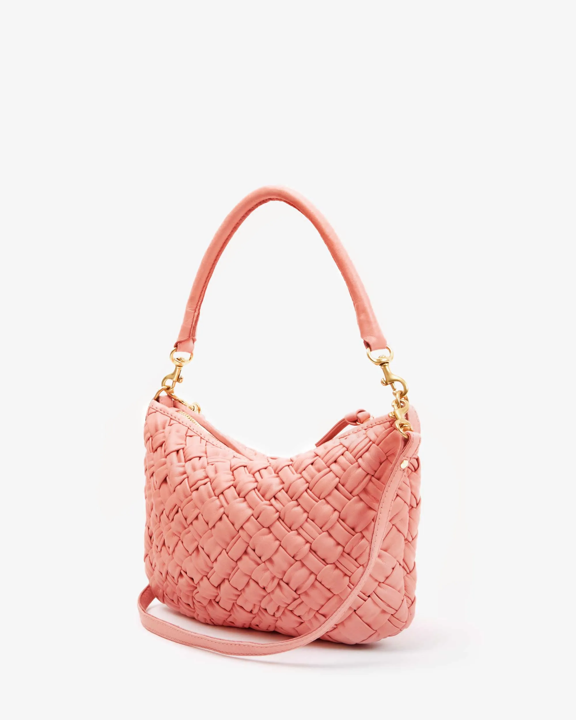 Petit Moyen Handbags - Crossbody - Petit Moyen Blush Puffy Woven