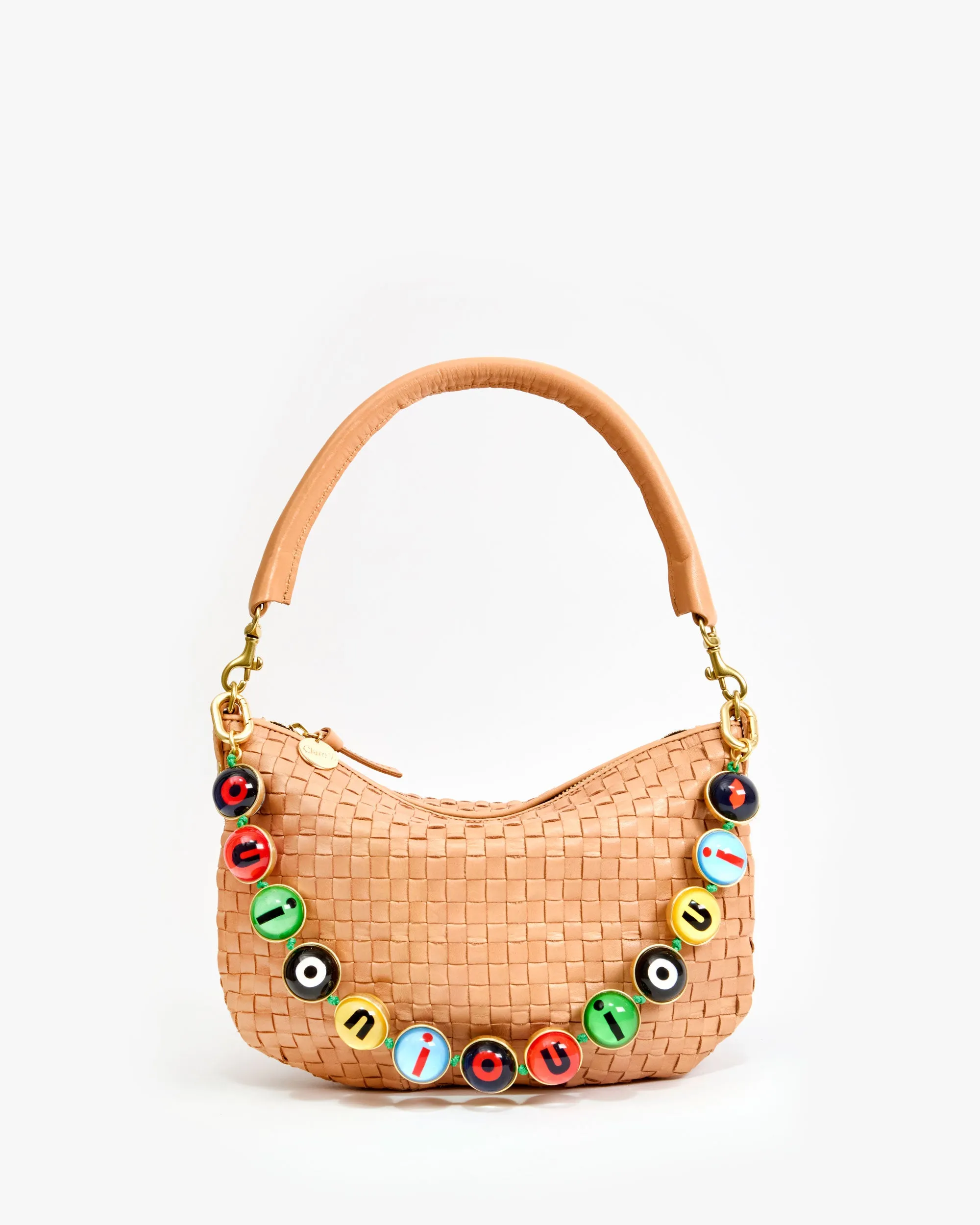 Petit Moyen Handbags - Top Handle - Petit Moyen Bisque Woven Checker