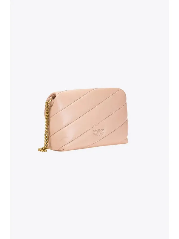 P.I.N.K.O LOVE MINI PUFF MAXY QUILT CROSSBODY BAG