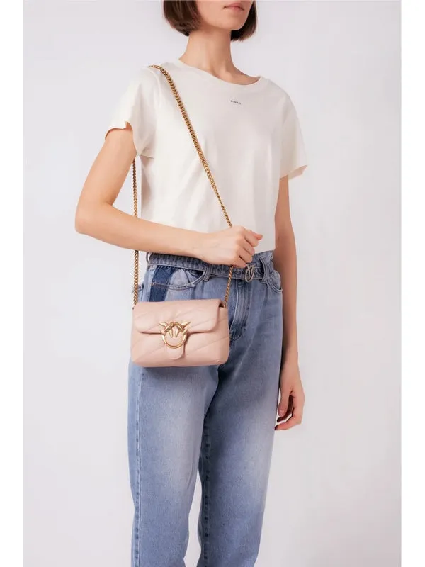 P.I.N.K.O LOVE MINI PUFF MAXY QUILT CROSSBODY BAG