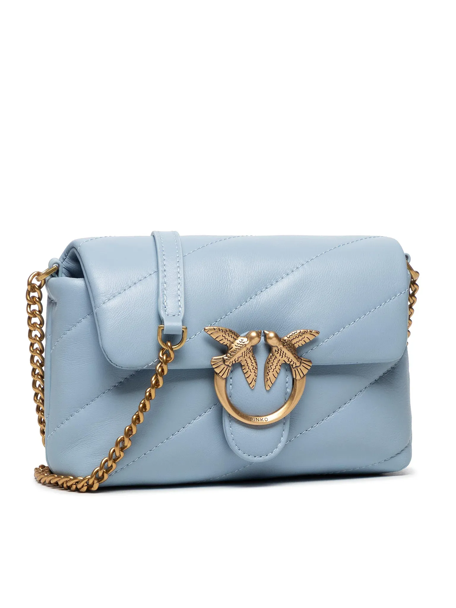 P.I.N.K.O LOVE MINI PUFF MAXY QUILT CROSSBODY BAG