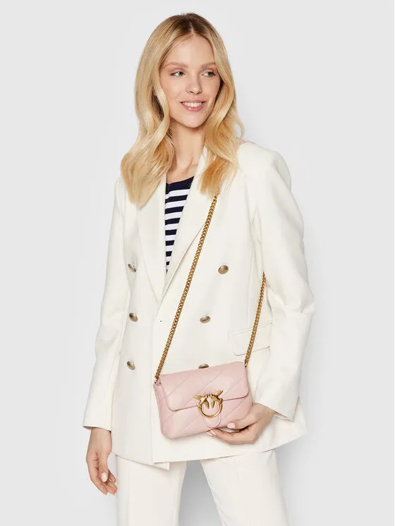 P.I.N.K.O LOVE MINI PUFF MAXY QUILT CROSSBODY BAG