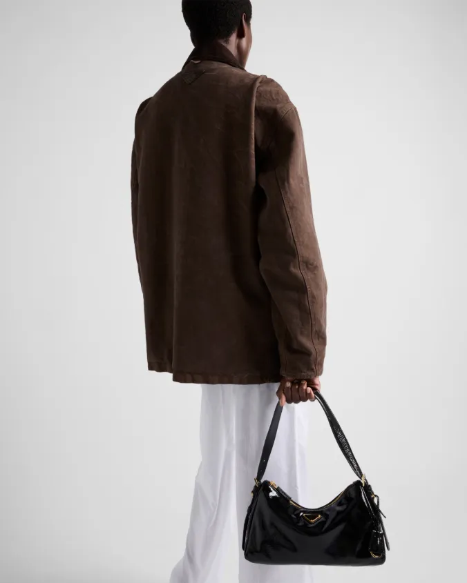Prada aim??e medium naplak leather shoulder bag