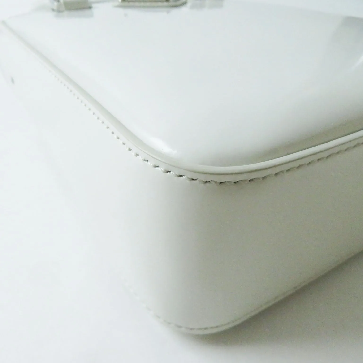 PRADA Shoulder Bag 1BA331 SPAZZOLATO (brushed leather) BIANCO Small Brushed Leather Women Used