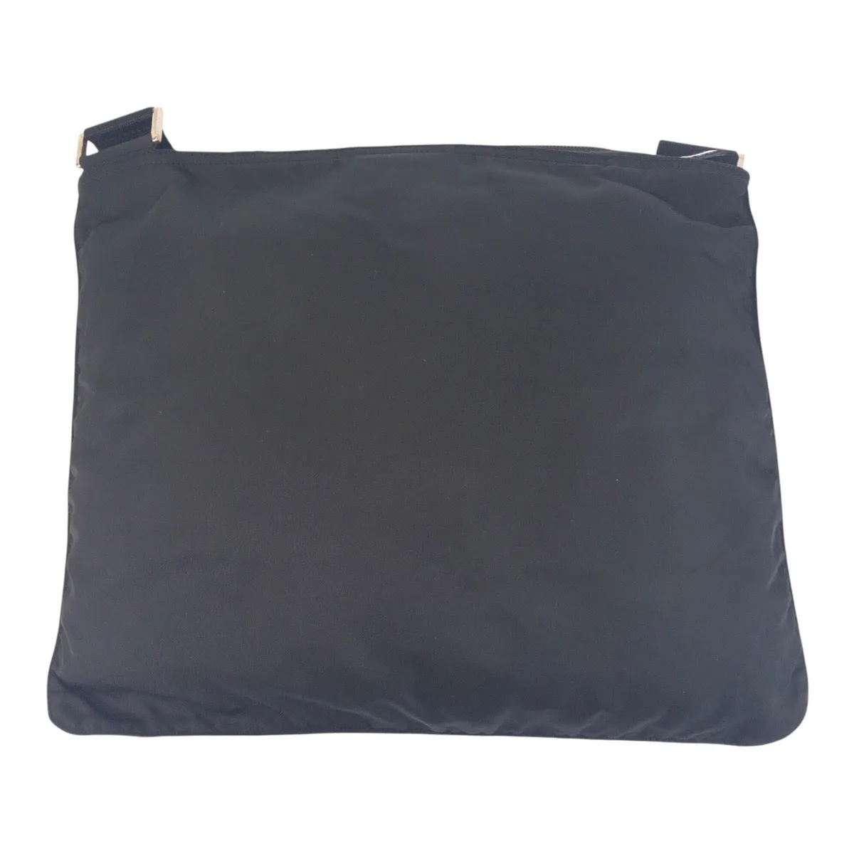 PRADA Shoulder Bag 42 Nylon black Test Triangle With logo