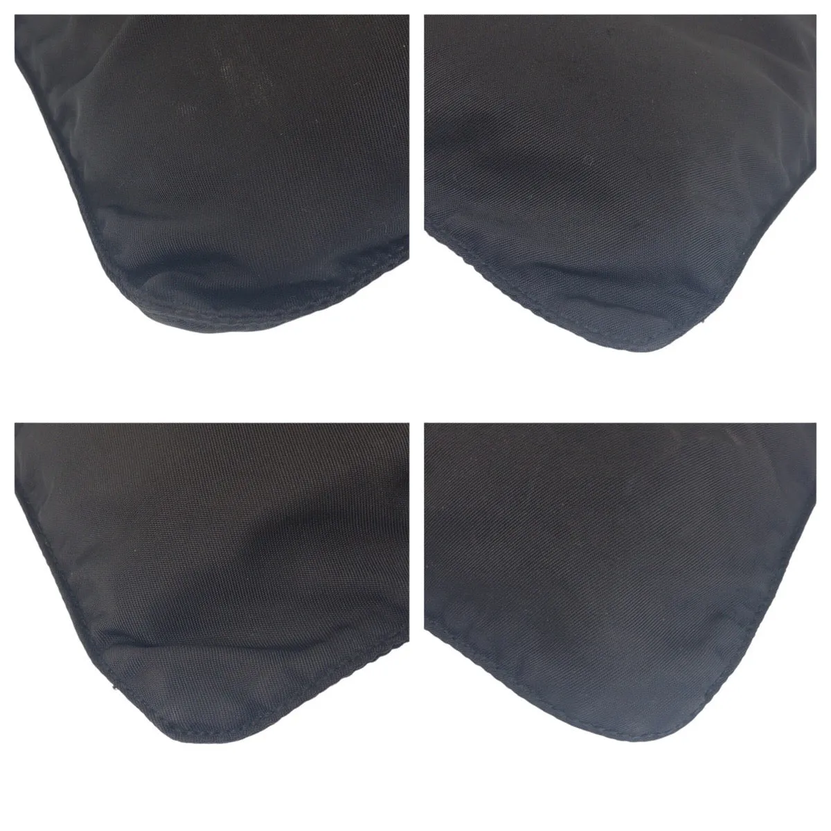 PRADA Shoulder Bag 42 Nylon black Test Triangle With logo