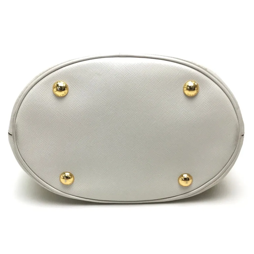 PRADA Shoulder Bag B2442B leather yellow Saffiano Lux Women Used