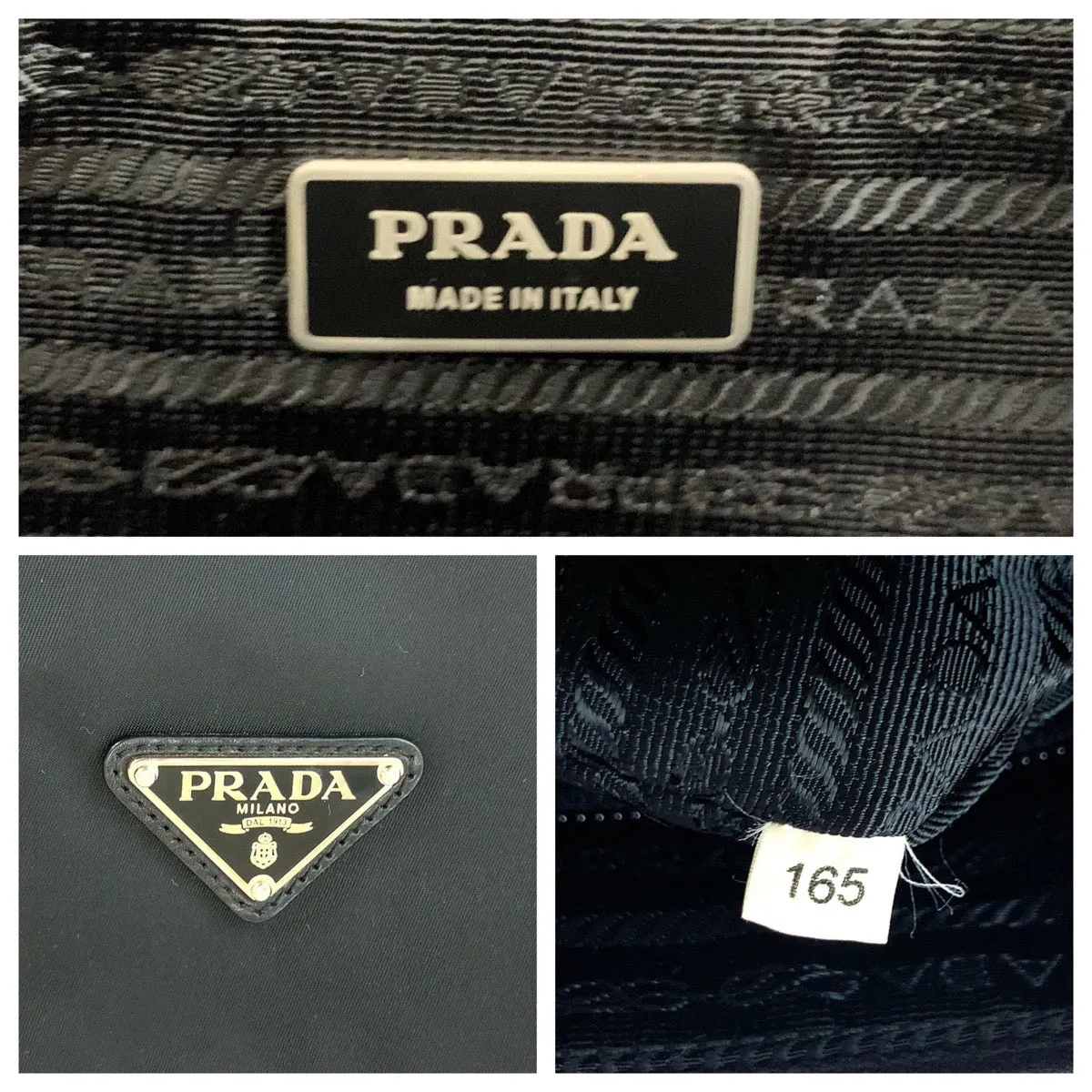 PRADA Shoulder Bag BT0643 Nylon black Test Triangle With logo