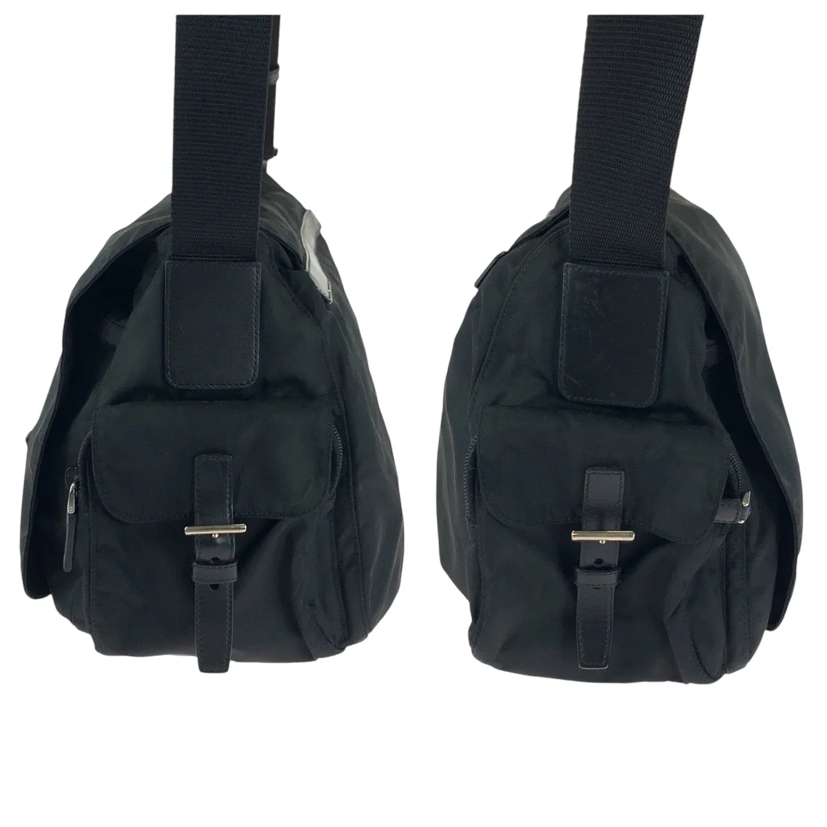 PRADA Shoulder Bag BT0643 Nylon black Test Triangle With logo