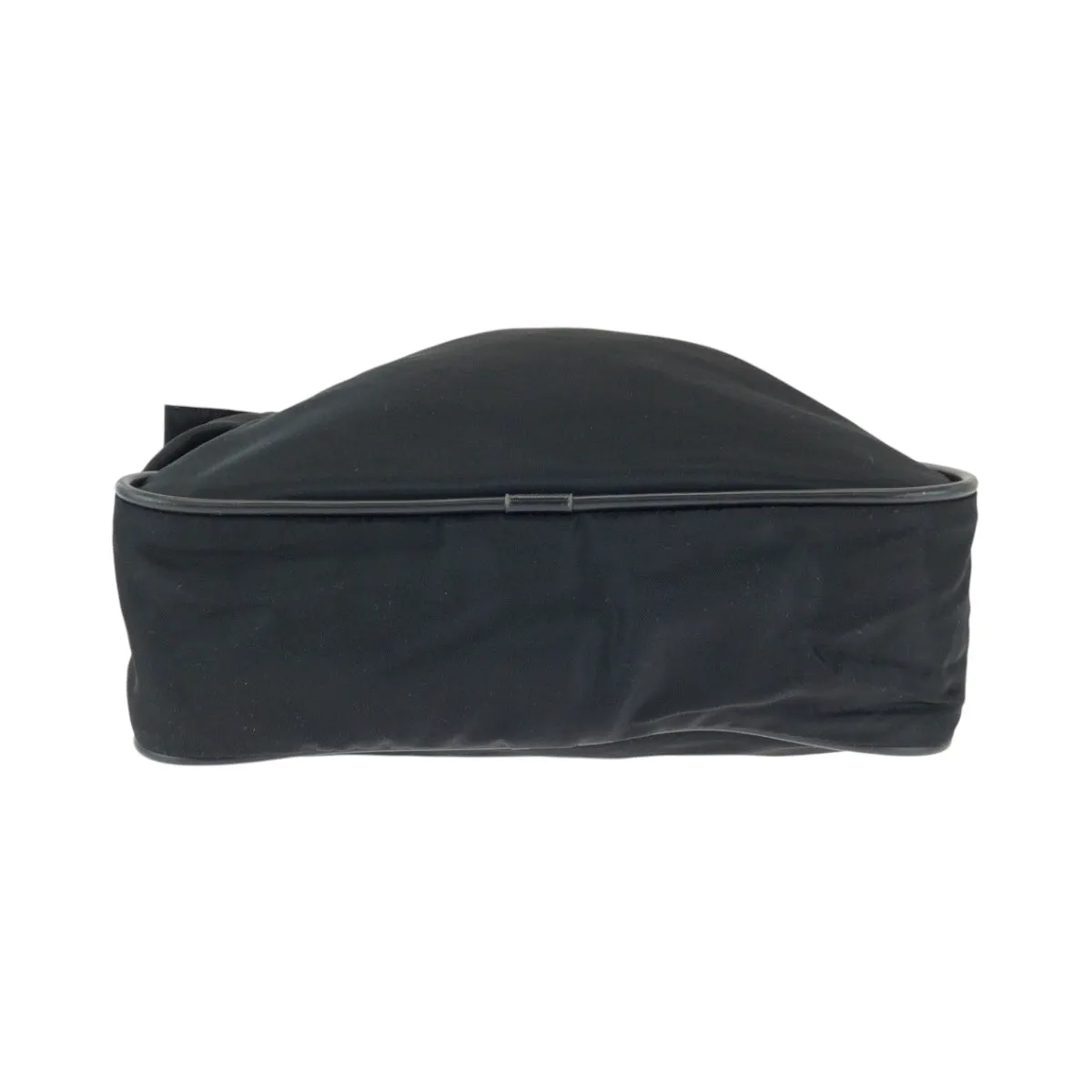 PRADA Shoulder Bag Nylon Black SilverMetal Test Triangle With logo