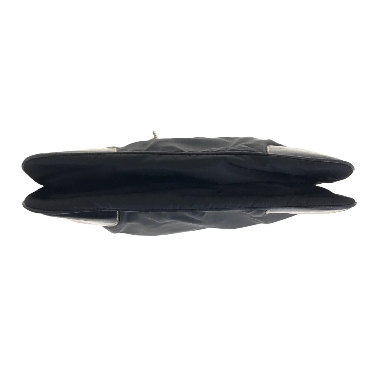 PRADA Shoulder Bag Nylon black Test Triangle With logo