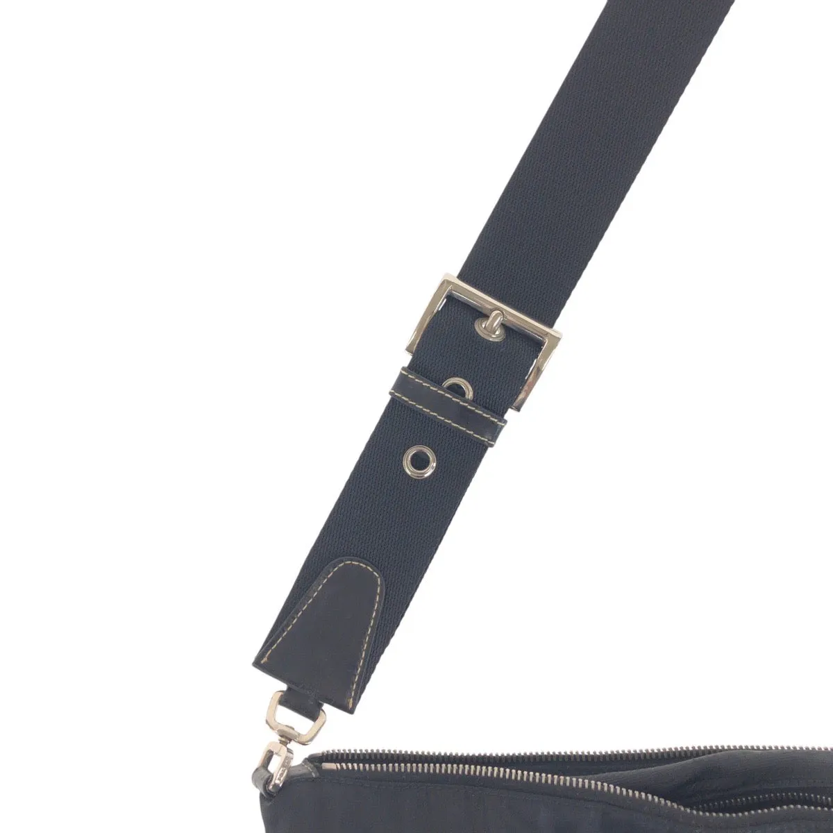 PRADA Shoulder Bag Nylon black Test Triangle With logo