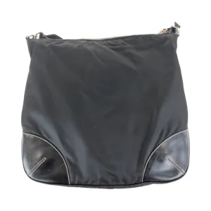 PRADA Shoulder Bag Nylon black Test Triangle With logo