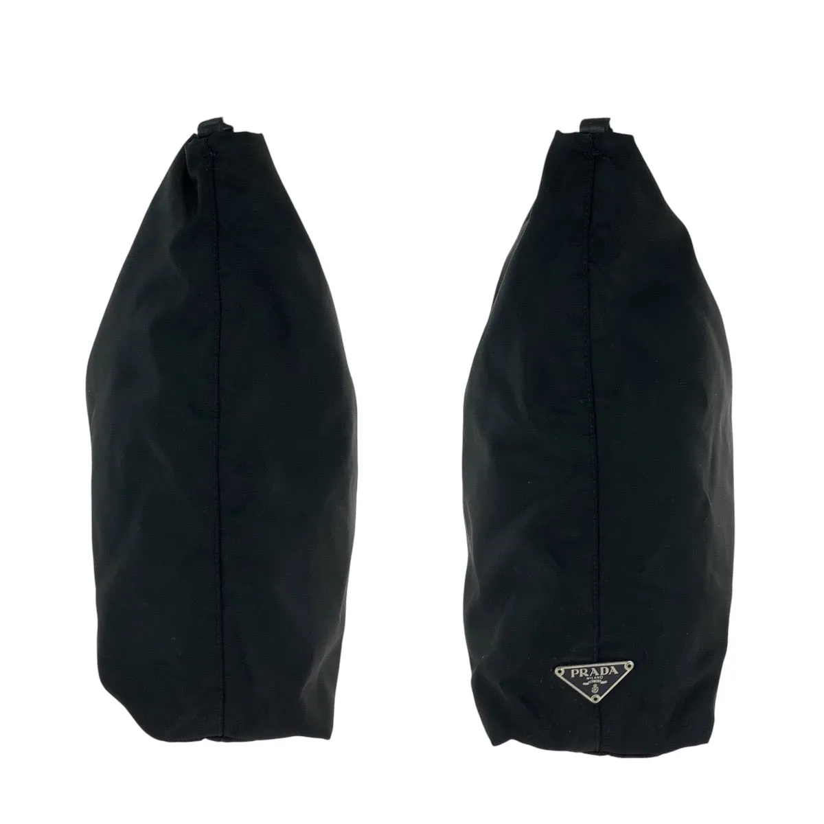 PRADA Shoulder Bag Nylon black Test Triangle With logo