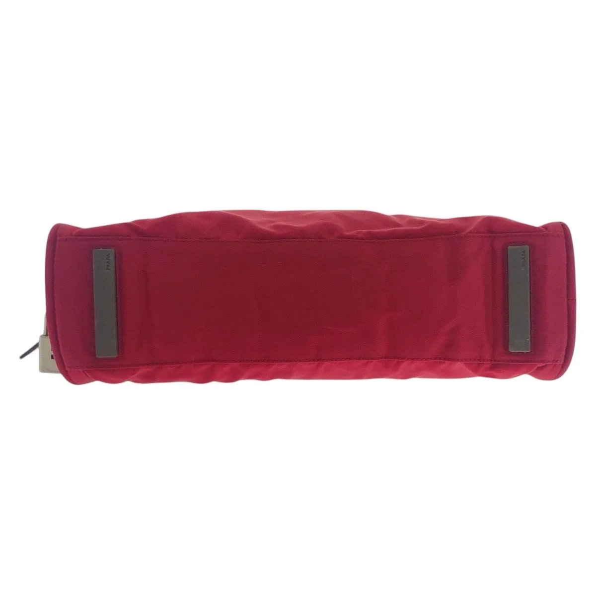 PRADA Shoulder Bag Nylon Red Test Triangle With logo