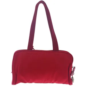 PRADA Shoulder Bag Nylon Red Test Triangle With logo