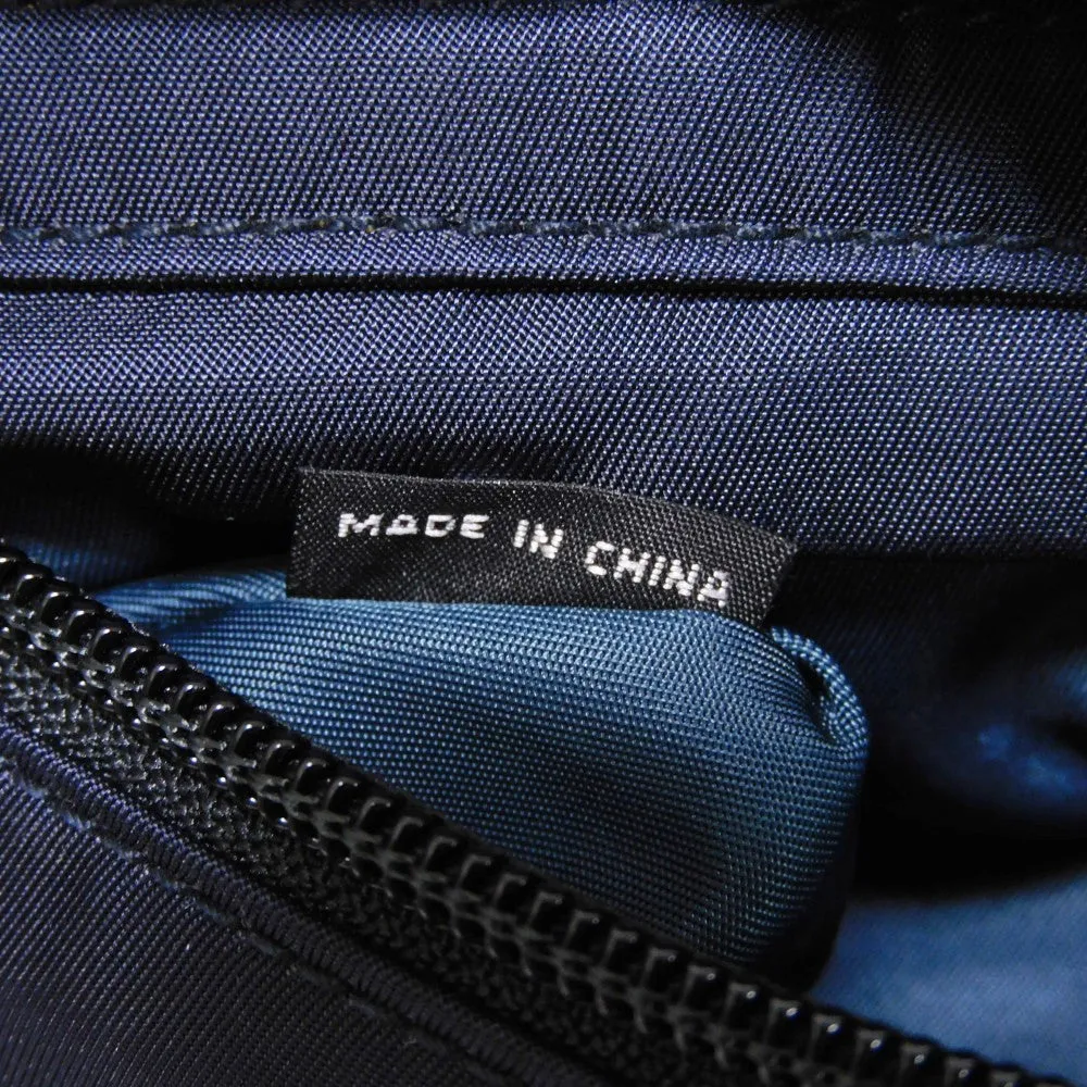 PRADA Sling bag 2VL004 Nylon Navy logo rubber waist pouch Shoulder Bag 018 Sports Tessuto Fanny Pack mens Used