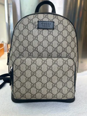 Pre-Loved Gucci GG Supreme Beige Shoulder Bag 0832