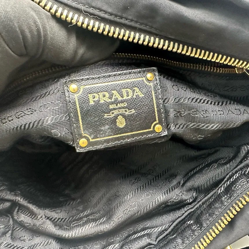 Pre-loved Prada Black Nylon Shoulder Bag