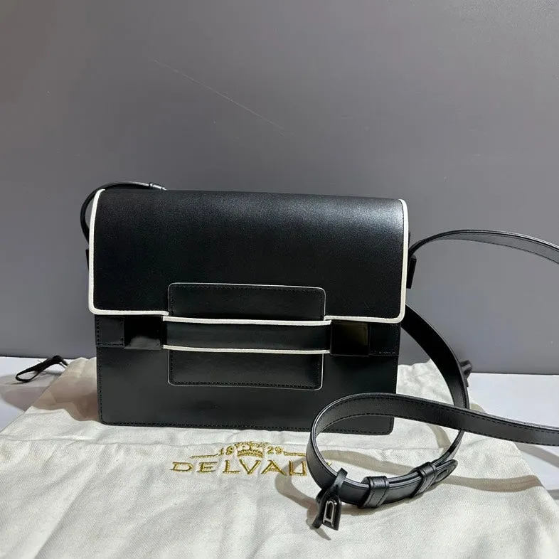 Preloved Delvaux Brillant Black Leather Shoulder Bag