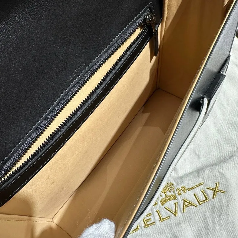 Preloved Delvaux Brillant Black Leather Shoulder Bag