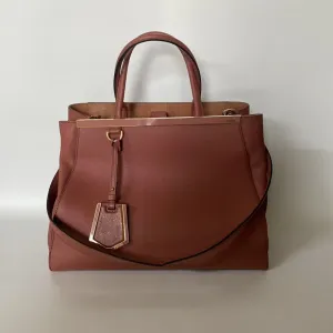 Preloved Fendi 2Jours Maroon Leather Shoulder Bag
