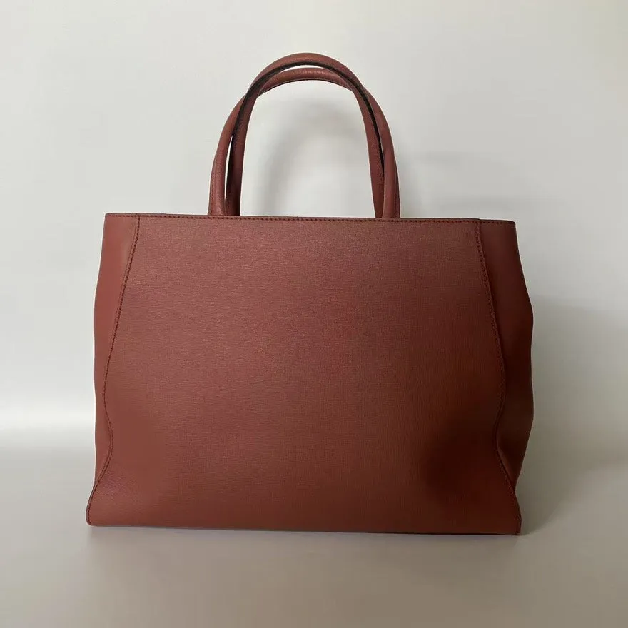 Preloved Fendi 2Jours Maroon Leather Shoulder Bag
