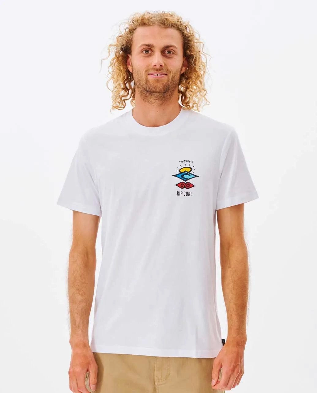 Rip Curl Search Icons Mens Tee White