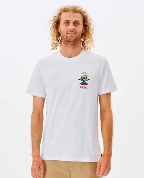 Rip Curl Search Icons Mens Tee White