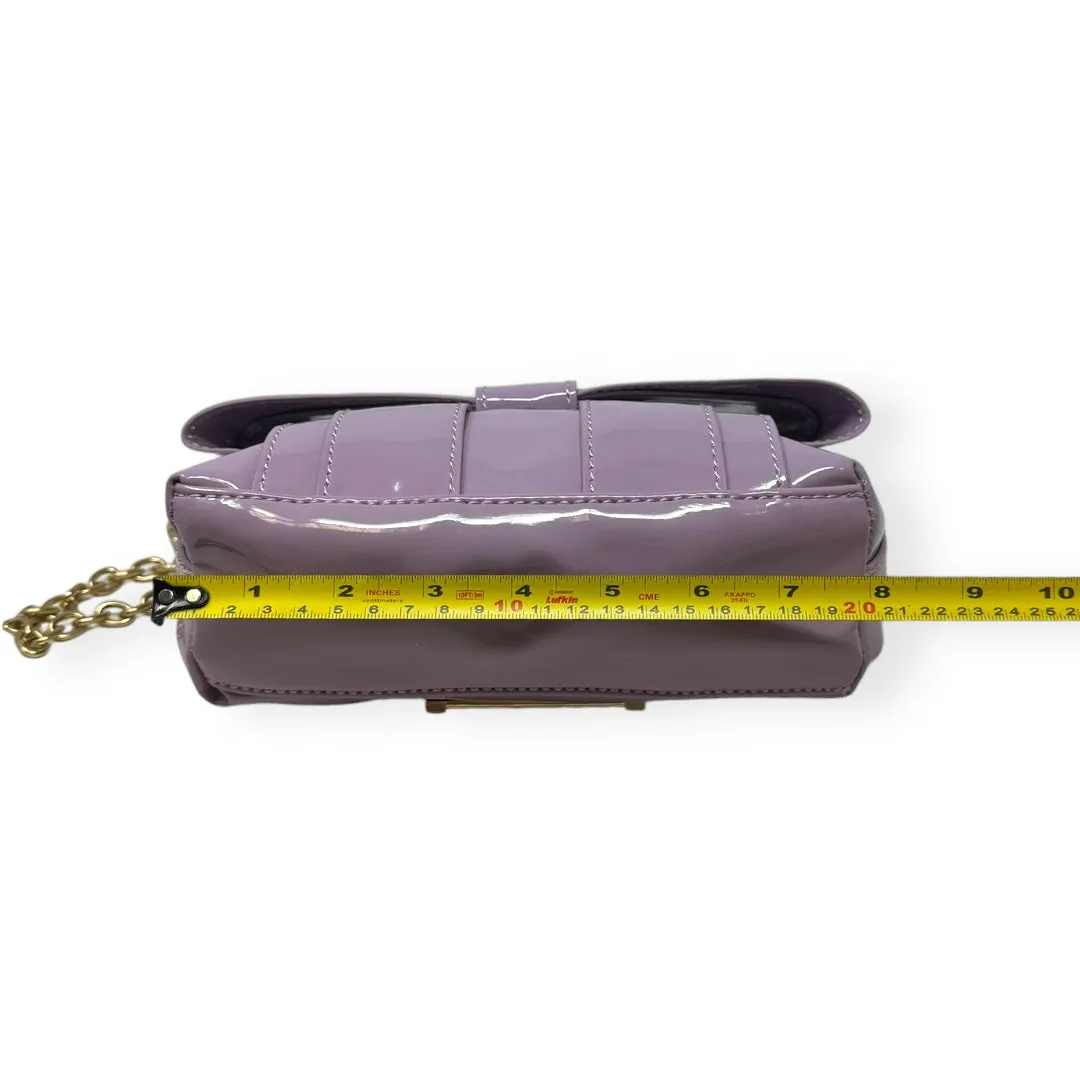 Shirley Bow Crossbody in Patent Leather Designer Zac Posen, Size Small