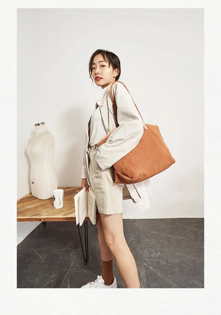 Simple Canvas Womens Mens Tote Bag Messenger Tote Shoulder Bags Canvas Tote Purse for Women