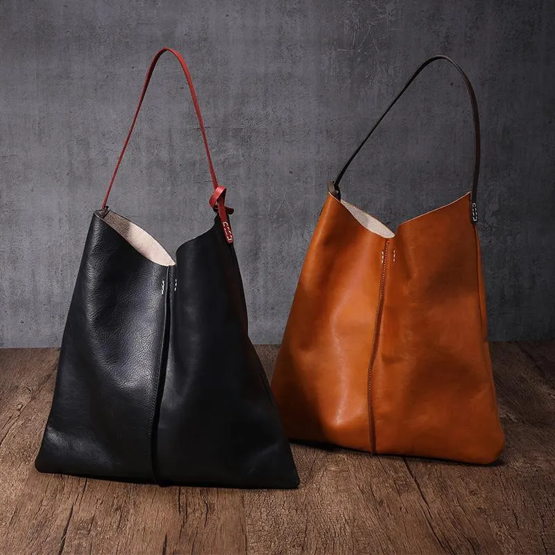 Soft Leather Womens Brown Tote Shoulder Bag Black Leather Shoulder Tote Bag Purse for Ladies