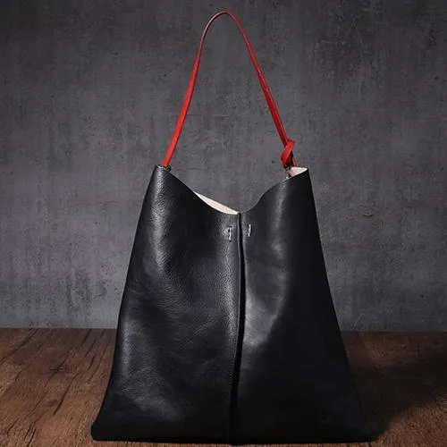 Soft Leather Womens Brown Tote Shoulder Bag Black Leather Shoulder Tote Bag Purse for Ladies