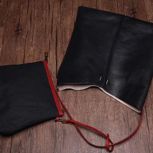 Soft Leather Womens Brown Tote Shoulder Bag Black Leather Shoulder Tote Bag Purse for Ladies