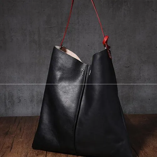 Soft Leather Womens Brown Tote Shoulder Bag Black Leather Shoulder Tote Bag Purse for Ladies