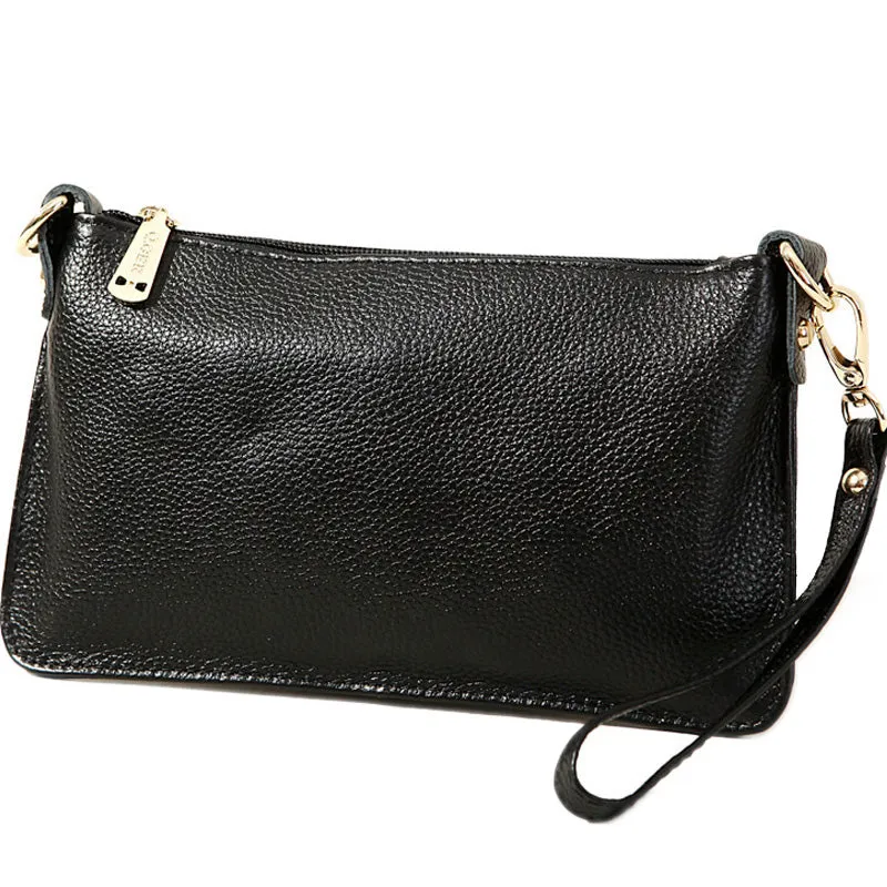 Tan Leather Wristlet Wallet Womens Small Minimalist Shoulder Purse Zip Crossbody Purse Slim Shoulder Bag for Women