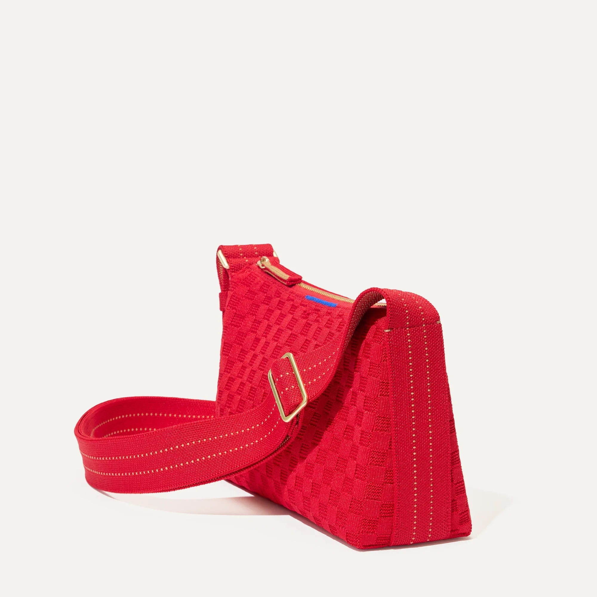 The Casual Crossbody - Red Crisp Basketweave